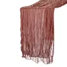 13Ft Cheesecloth Table Runner 35 x 157 Inch Rustic Gauze Tablecloth, Terracotta