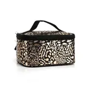 2 Pcs Cosmetic Bag For Women Fashion Wind Leopard Square Handbags Large Capacity Storage Make Up Bags Cosmetic For Wash Storage Travel