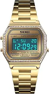 [MASTOP] Luxury Women Watches Full Steel Electronic LED Digital Fashion Ultra Thin Square Ladies Wrist Watches