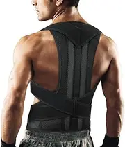 XS-5XL Plus Size Posture Corrector Full Back Support Brace Women Men Lumbar Support Shoulder Posture Support Hunchback Corrector Provide Back Pain Relief Prevent Scoliosis(X-Small)