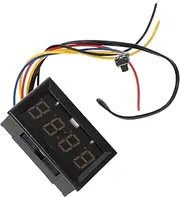 TOPPERFUN Car Dashboard Clock Digital Thermometer Voltage Meter Multifunctional Led Car Accessory