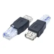 Ethernet to USB Adapter USB2.0 A Female to RJ45 Ethernet Male 8P8C Connectors