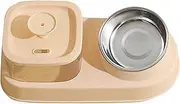 Dog Food and Water Bowl Set - Spill-Proof Dog Water Bowl Dispenser - Slow Feeding for Outdoor Use Kitten Care Senior Pets Travel