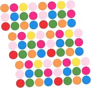 Totority 150pcs Wooden School Supplies Round Counters Chips Colored Game Tokens Wood Counting Chips Wood Chips Craft Wood Wooden Discs Learning Toys Wooden Tokens Wood Round Slices