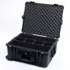 Black Pelican 1610 case with TrekPak Dividers and wheels.