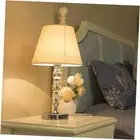 Touch Table Lamp，14" Crystal Nightstand Table Lamp with USB C+A for Living