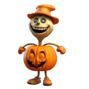 Halloween Pumpkins Doll, Garden Squash Decoration Statue Desktop Decoration