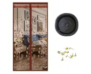 Magnetic Screen Door -Keep Bugs Out,Self Sealing Door Screen Magnetic Closure - Pet And Kid Friendly(Pfauenschwanz),80*210Cm