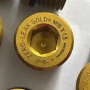 (one) Brass Zero-Leak Gold Plug M16 x 1.5 , Free Shipping!!!
