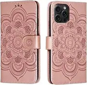shingtomua for iPhone 12 Pro Max Case Wallet with Card Holder Kickstand Magnetic Soft Leather Flip Fold Cover (Pink, iPhone 12 Pro Max)