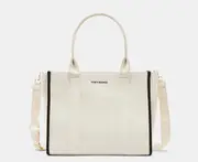 Tony Bianco Lana Oversized Tote Bag - Coconut/Black