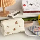 Toiletry Case Embroidery Cosmetic Bag Zipper Bear Make Up Bag Women