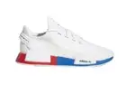 adidas NMD R1 V2 White Lush red Size 13