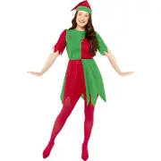 Christmas Elf Lady Costume Set - Medium/Large