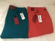 Two Pair NEW W Tags Civil Society Jayhawk Slim Fit Pants 33X32 Mens Chino