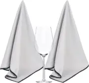 Sinland Microfiber Glass Polishing Cloths Lint -Free Drying Towels for Wine G...
