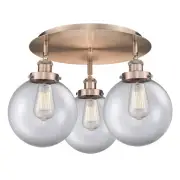 Innovations Lighting 916-3C-12-20 Canton Flush Canton 3 Light - Copper