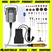 VEVOR Flex Shaft Grinder Rotary Tool 780W 6.5mm Chuck w/ Foot Pedal 45 Accessory