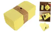 NATURALCRAFT Dinner Cloth Napkins Cotton Linen 18" x 18" (Set of 12) Lemon