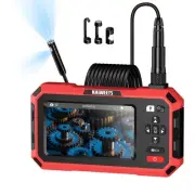 Endoscope Camera with Light, 1920P Dual Lens Industrial Borescope with 5" IPS...