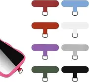 SAVITA Pack of 8 Mobile Phone Lanyard Pads, Transparent Crossbody Phone Strap, Durable Multifunctional Phone Lanyard Patch Pad for Most Smartphones (Multi-Colour)