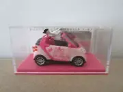 BUSCH SMART CABRIO BABY on BOARD in PINK - model is PLASTIC - HO or 1:87 scale