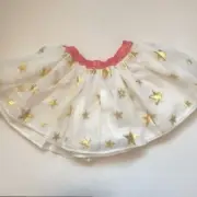 Mud Pie Infant Sparkly Star Skirt Tutu 12-18 Months White Pink Gold Brand New