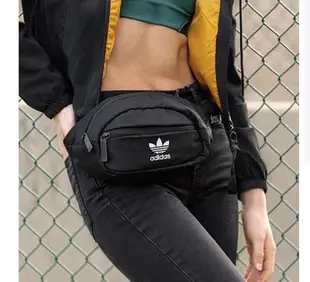 愛迪達 Adidas Origins 黑色經典Logo 三葉草 腰包