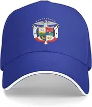 [Generic] Panama National Emblem Hat Support Panama Coat of Arms Baseball Cap Panamanian Hat for Women Men Adjustable Hat