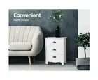 Artiss Vintage Bedside Table Chest Storage Cabinet Nightstand White Drawers