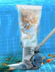 Rechargeable Heavy Duty Pool Leaf Vacuum, 62GPM Powerful Suction, Standard an...