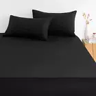 - King Single Fitted Sheet Set, 1000TC Ultra Soft Microfiber Kids Bedding, Extra