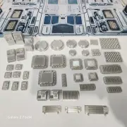 28mm Sci-Fi Greebles Kitbash Set: 42 pcs Cyberpunk Control Panels, Switches