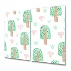Glass Induction Ceramic Hob Cover Trees mushrooms Forest Woodland 2x30x52