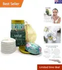 AU Bamboo Cotton Reusable Makeup Remover Pads 16 Pads Cotton Pads Cleansing W...