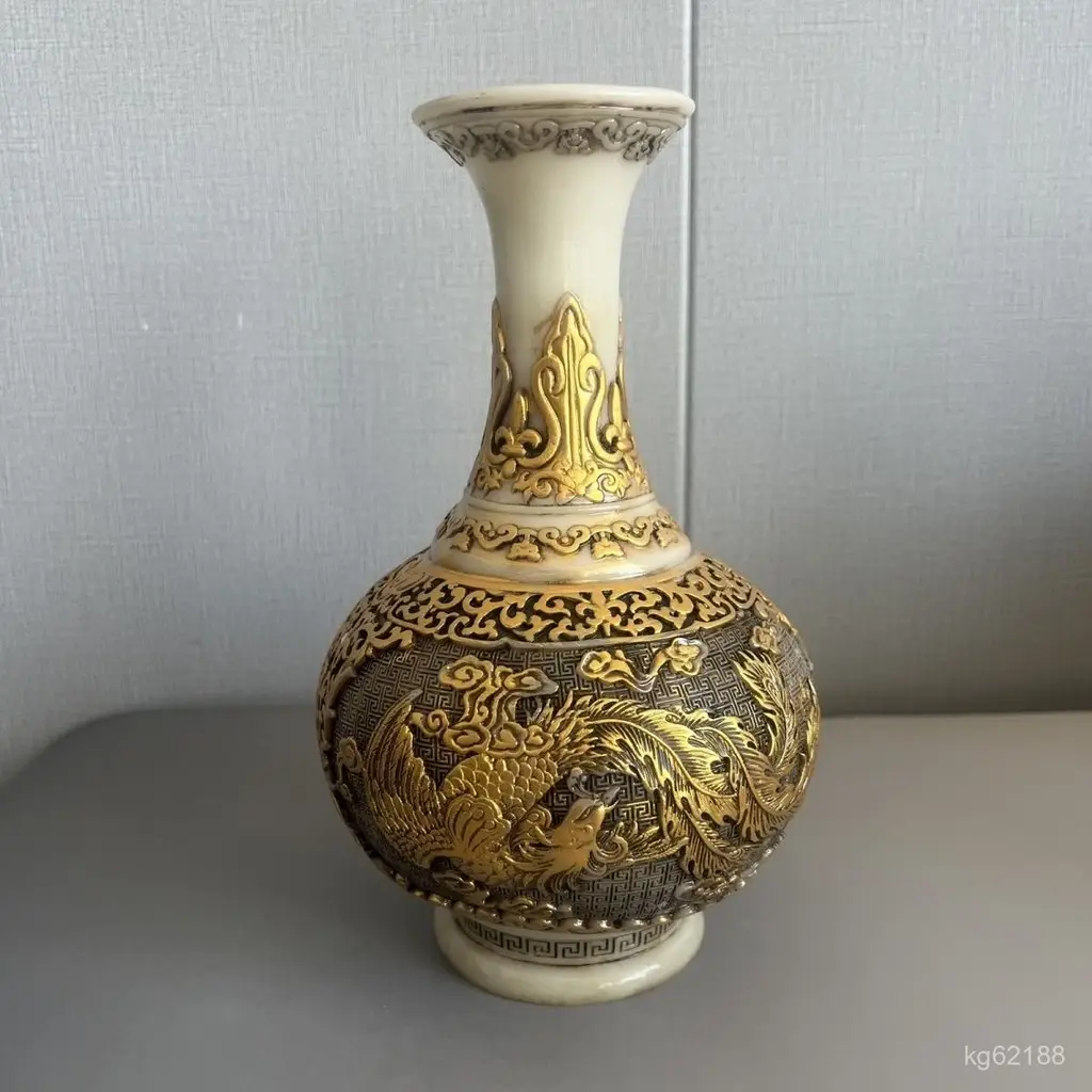 大清乾隆年製 五連多口花瓶 染付 龍紋 中国 花器