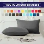 1500TC Ultra Soft European Standard Pillow Cases Queen King Pillowcase Set of 2