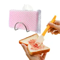 在飛比找momo購物網優惠-【LEC】日本LEC不鏽鋼菜瓜布吸盤架+食物矽膠刮刀-特惠組