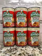 6 CANS Chef Boyardee Spaghetti and Meatballs 14.5 Oz Can Pasta Tomato Sauce