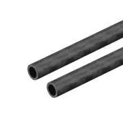 2Pcs Carbon Fiber Round Tubes 6x4x500mm 3K Roll Wrapped Matt for RC Airplane