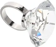CHILDWEET Large Simulated Glass Engagement Ring Prop Stunning Wedding Anniversary Party Decoration Creative Fake Ring Ornament for Proposals Versatile Decor for Special Occasions