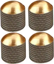 Kisangel 4pcs Metal Guitar Volume Control Knobs Durable Replacement Knobs for Electric Guitar Bass Easy Installation Guitarists