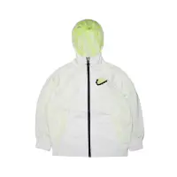 在飛比找Yahoo奇摩購物中心優惠-Nike 長袖外套 NSW Woven 女款 白 螢光綠 刺