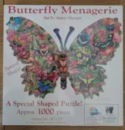 Butterfly Menagerie Approx. 1000pc Shaped Puzzle Art By Aimee Stewart **SEALED