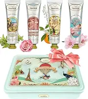 Mom Gift Hand Cream Set - 4 Piece Gift Set Un Air d'Antan Hand Lotion Set for Women - Working Hands Hand Cream Set Shea Butter, Sweet Almond Oil Include Scents of Verbena, Floral, Rose, Cherry Blossom