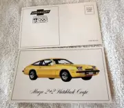 1976 Chevrolet Monza 2+2 Hatchback Coupe Original Olympic Postcard