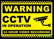 2X Warning CCTV in Operation Security Surveillance Camera Notice Sticker Sign