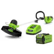 GREENWORKS® 40V 30cm Cordless String Line Trimmer Fast Charger & 2Ah Battery Kit