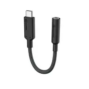Alogic Elements Pro 10cm USB-C to 3.5mm Audio Adapter - Black