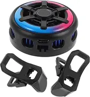OSALADI Compact Portable Phone Radiator Gaming Phone Cooling Fan Magnetic Clip for Gaming Tablets Temperature Display